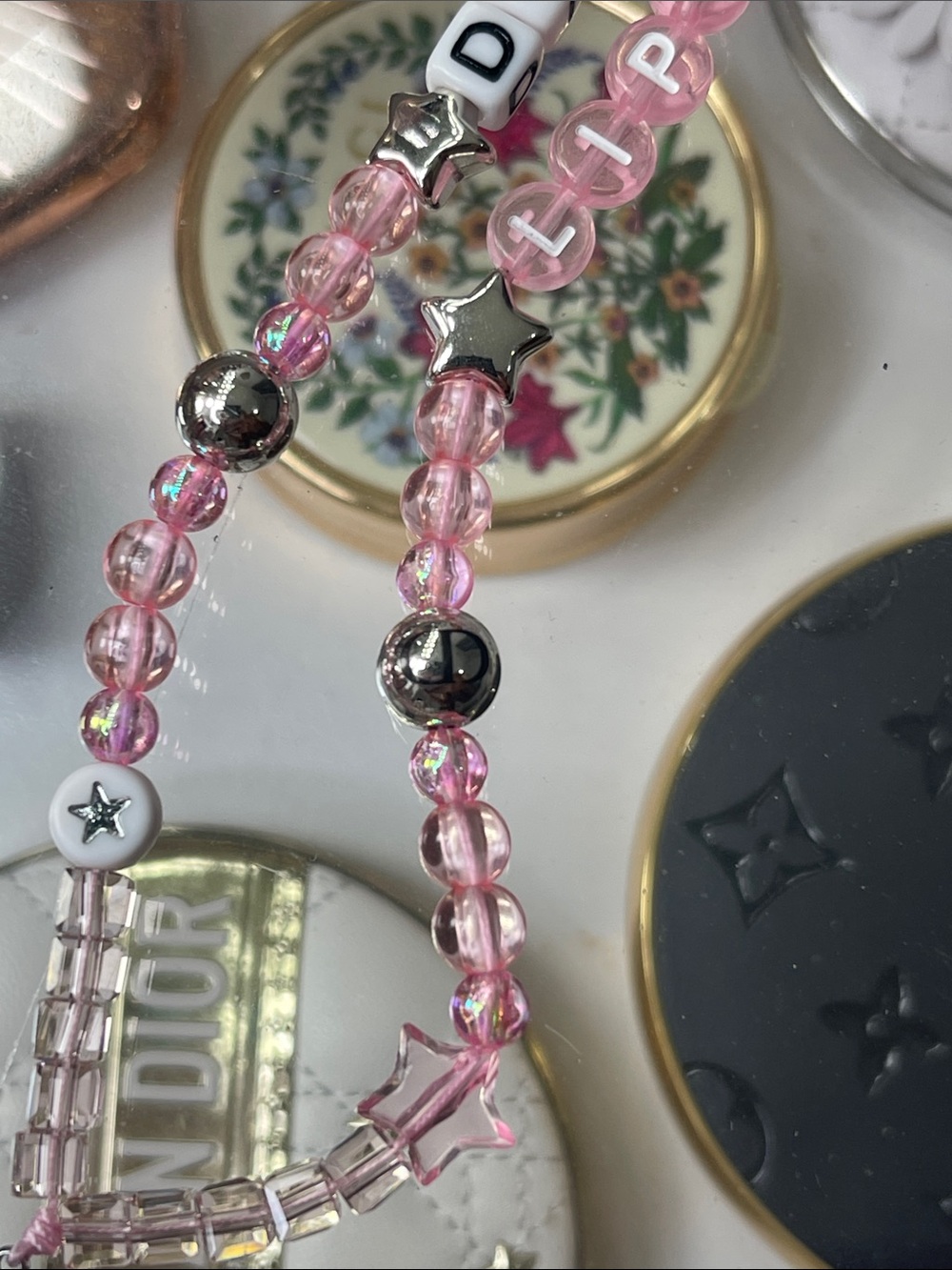 Dior pink beaded phone charm BNIB - Picture 3 of 3